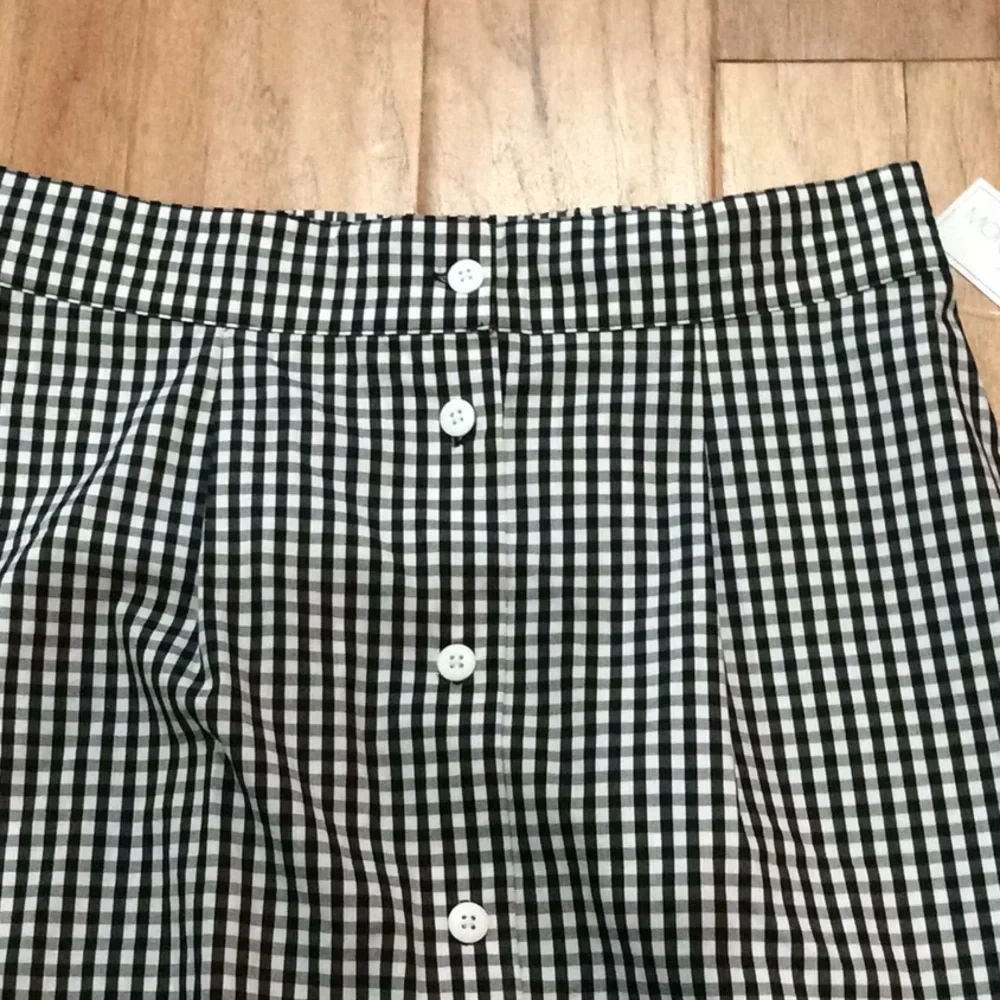 Gingham Black and White Skirt - Picture 3 of 6
